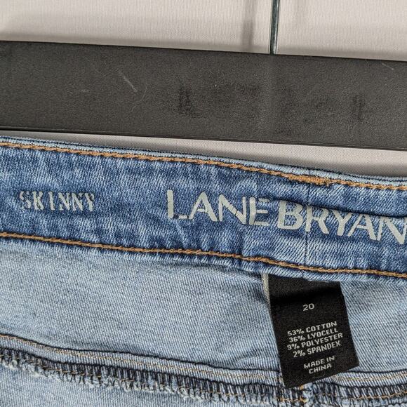 Lane Bryant 20 Skinny Jeans Women Light Wash Stretch Denim Plus Size 40x31 - Picture 3 of 4